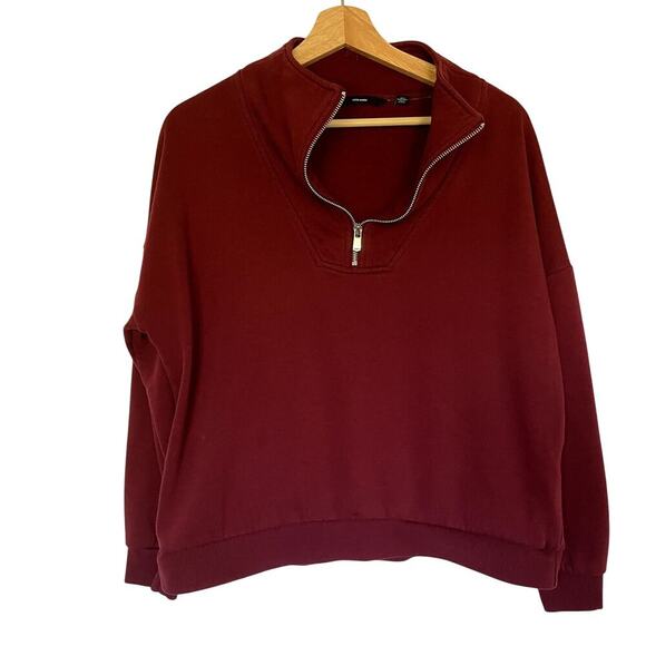 Vero Moda Sweaters - Vero Moda red quarter zip women's size medium pullover sweater fall top casual